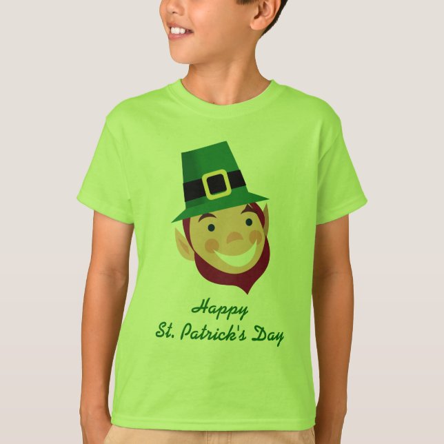T-shirt Lutin d'Irlandais du jour de St Patrick heureux (Devant)