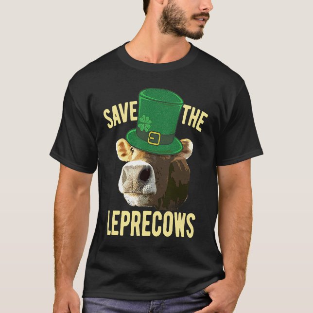 T-shirt Lutin Saint Patrick Humour Vache Vache (Devant)