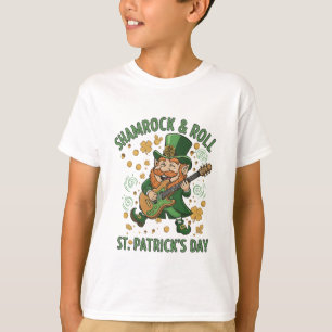 T-shirt Lutin Shamrock & Roll Drôle de St. Patrick