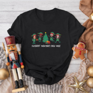 T-shirt Lutine de Noël avec photo de visage drôle personna