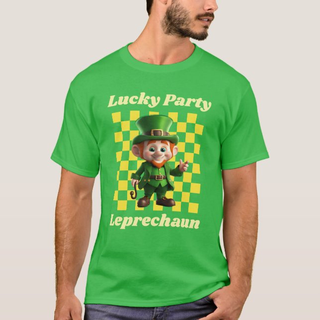 T-shirt Lutins de fête chanceux (Devant)