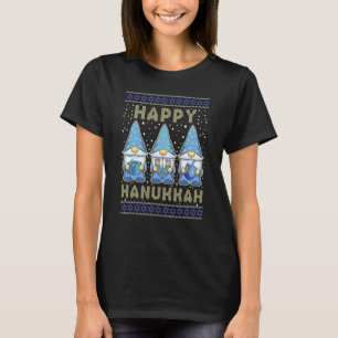 T-shirt Lutins de Hanukkah Bougies juives Lumières de fête