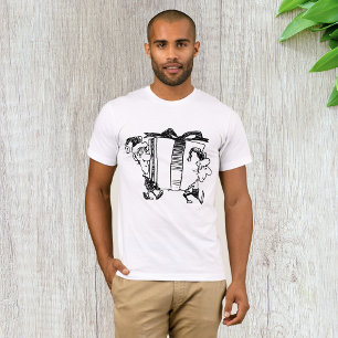 T-shirt Lutins de Noël Fantaisistes Transportant un Cadeau