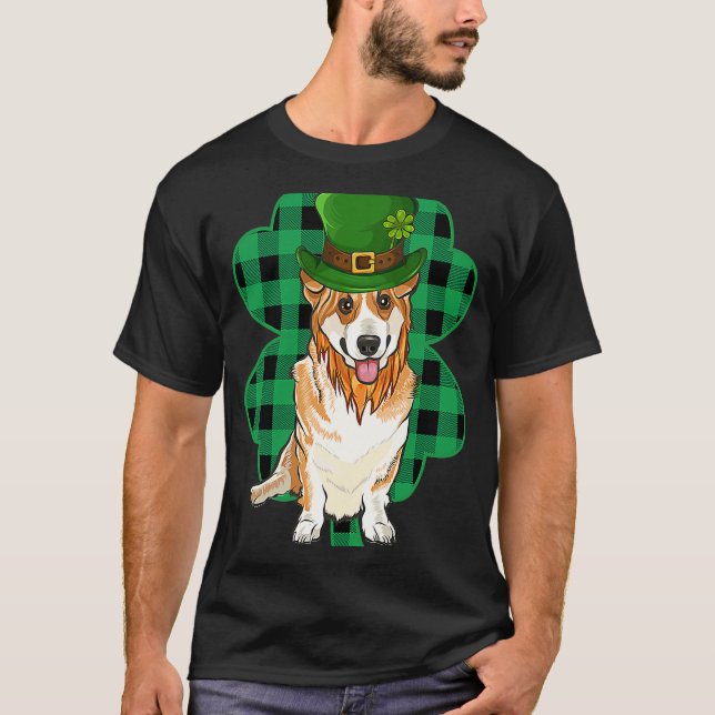 T-shirt Lutins Pembroke Welsh Corgi Saint-Patrick (Devant)
