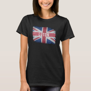 T-shirt Luton Royaume-Uni Drapeau britannique Vintage Roya