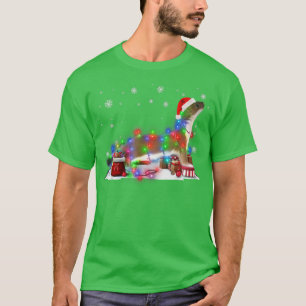 T-shirt Lutres drôles Arbre Lumières de Noël Pyjama Mat