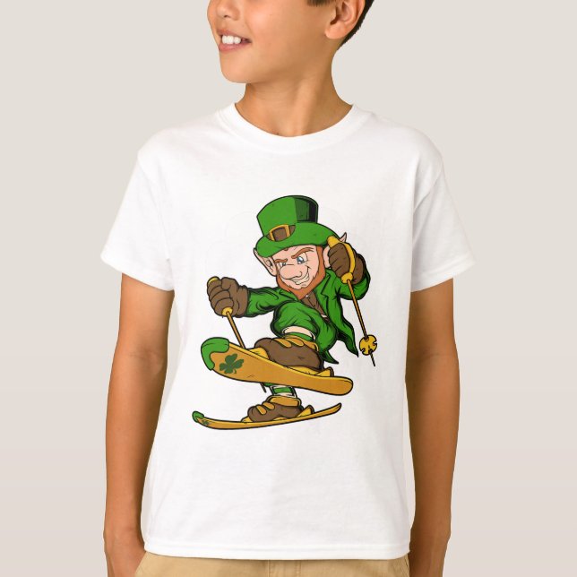 T-shirt Lutrin de skieur Saint-Patrick Skiing  (Devant)