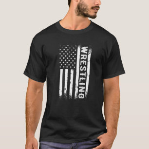 T-shirt Lutte américaine Drapeau Lutte Hommes Boy Wrest
