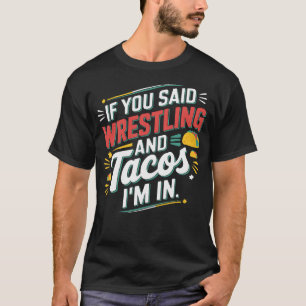 T-shirt Lutte amusante et Tacos lutte Retro