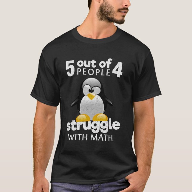 T-shirt Lutte Avec Math Funny Mathématiques Penguin Lover (Devant)