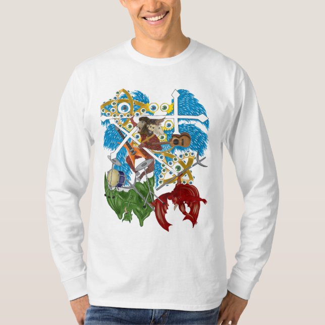 T-shirt Lutte biblique avec précision des anges (Devant)