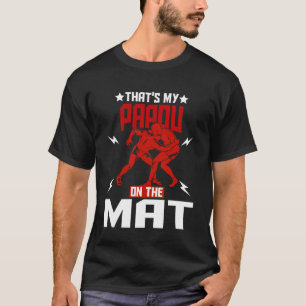 T-shirt Lutte Boxe Jiu Jitsu C'est Mon Papou Sur