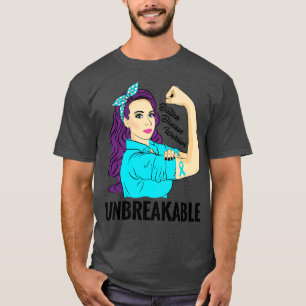 T-shirt Lutte contre la maladie Turquoise Ruban NCL