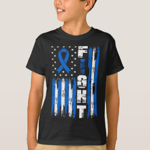 T-shirt Lutte contre la sensibilisation à l'ataxie Drapeau