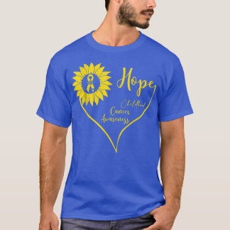 T-shirt Lutte contre le cancer de l'enfance Hope Sunflower