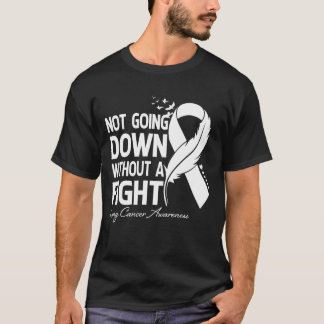 T-shirt Lutte contre le cancer du poumon blanc Ribbon Cade