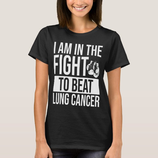 T-shirt Lutte contre le cancer du poumon Ribbon Beat Disea (Devant)
