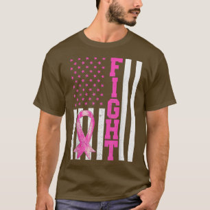 T-shirt Lutte contre le cancer du sein - Drapeau américain
