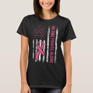 T-shirt Lutte contre le cancer du sein seul drapeau améric