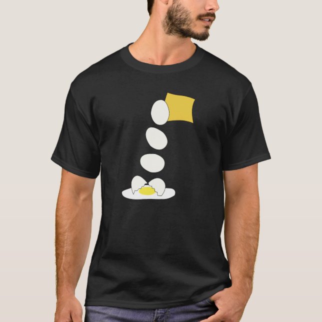T-shirt Lutte contre les aliments - Fromage contre Oeuf. (Devant)