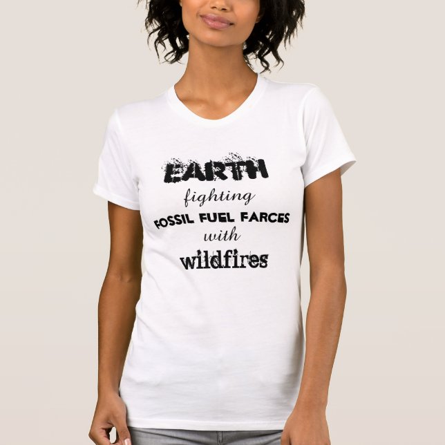 T-shirt Lutte contre les farces de combustibles fossiles a (Devant)