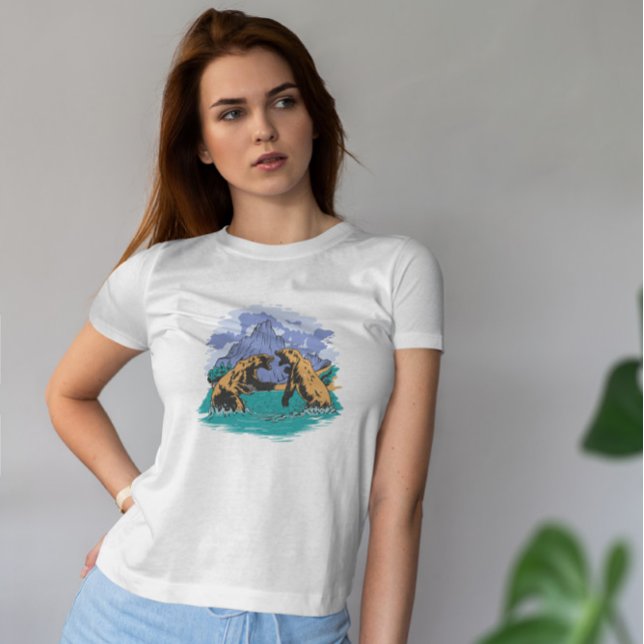 T-shirt Lutte contre l'ours cool (Créateur téléchargé)