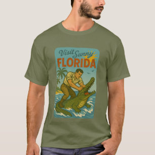 T-shirt Lutte de Floride contre les Alligators Rétro Côt