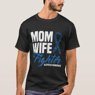 T-shirt Lutte de la femme Bleu Ruban Alopécie Sensibilisat