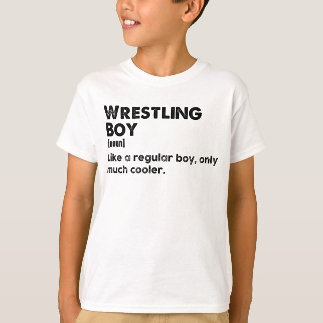 T-shirt Lutte Définition Garçon Drôle Lutteur (Devant)