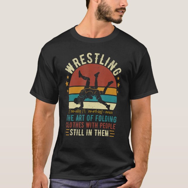 T-shirt Lutte Définition Lutte Hommes Femmes Boy Wrestl (Devant)