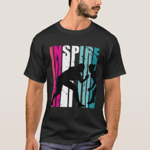 T-shirt Lutte des filles Inspirer entraîneur Retro lutteur