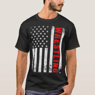 T-shirt Lutte drapeau américain Vintage États-Unis Citatio