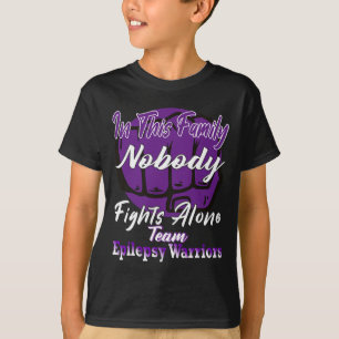 T-shirt Lutte Epilepsie Guerrier Purple Ribbon Epilepsie S