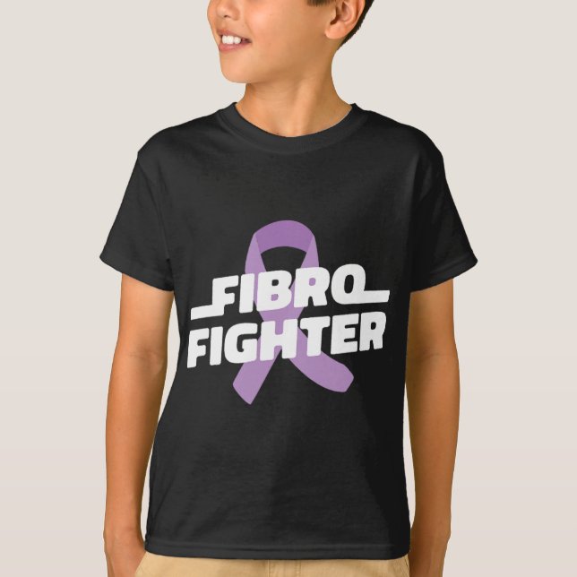 T-shirt Lutte - Fibromyalgie Sensibilisation au ruban viol (Devant)