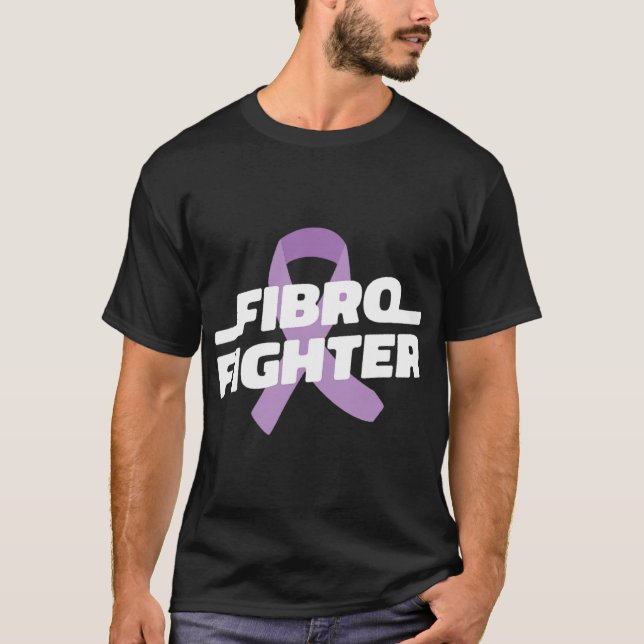 T-shirt Lutte - Fibromyalgie Sensibilisation au ruban viol (Devant)