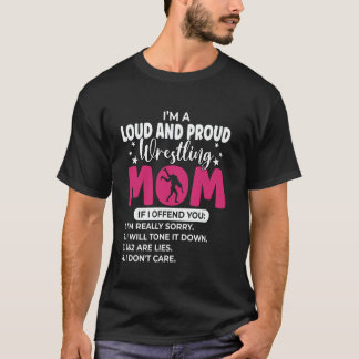 T-shirt Lutte Je Suis Une Maman De Lutte FièrE Et Bruyante