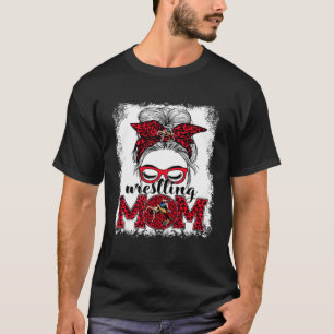 T-shirt Lutte Maman Fête des mères Jour du jeu Messy Bun L