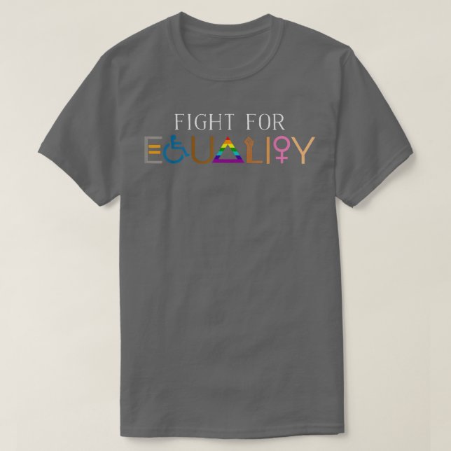 T-shirt Lutte Pour L'Égalité Lgbt Gay pride Des Droits De  (Design devant)