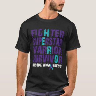 T-shirt Lutte Survivant Suicide Sensibilisation Santé ment