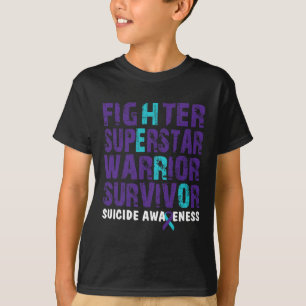 T-shirt Lutte Survivant Suicide Sensibilisation Santé ment