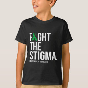 T-shirt Lutter contre la Stigma Green Ribbon Mental Health