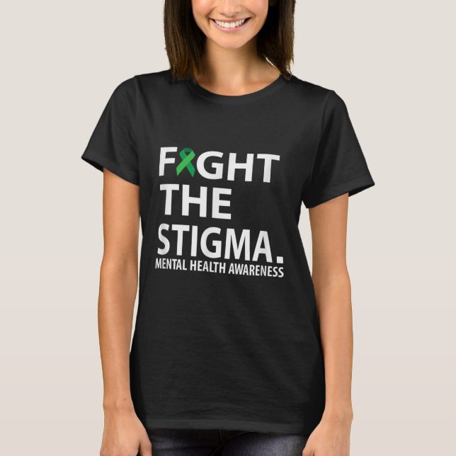 T-shirt Lutter Contre La Stigma Mois De Sensibilisation À  (Devant)