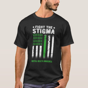 T-shirt Lutter Contre La Stigma Usa Drapeau Ribbon Santé M