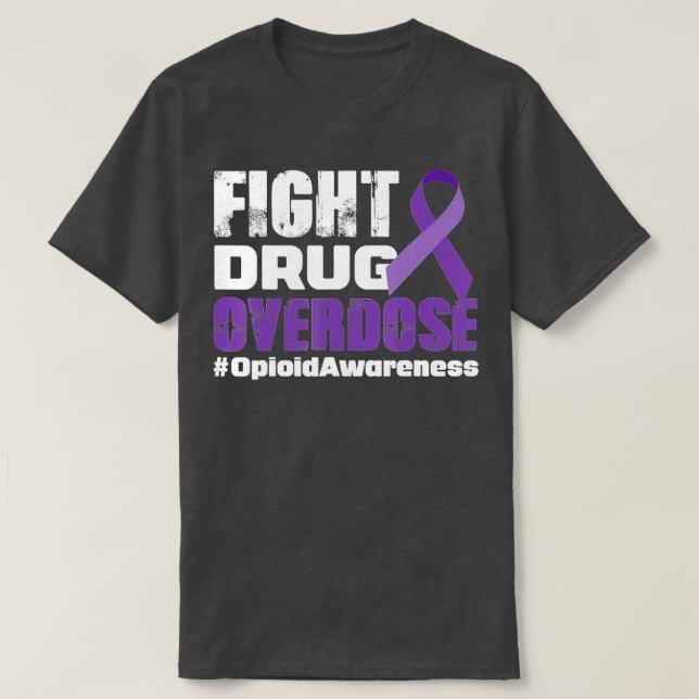 T-shirt Lutter contre la surdose de drogue Sensibilisation (Design devant)