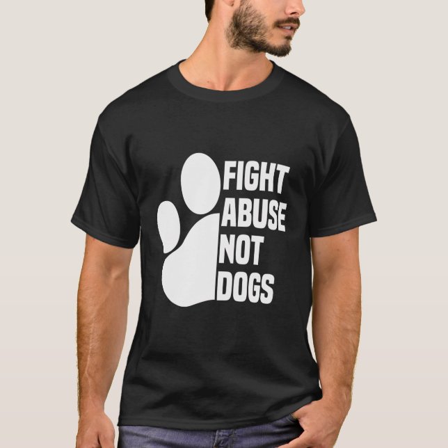 T-shirt Lutter contre l'abus et non les chiens - droits de (Devant)