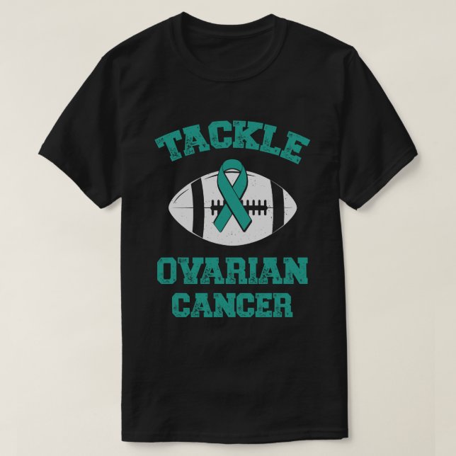 T-shirt Lutter contre le cancer de l'ovaire Ruban vert Can (Design devant)