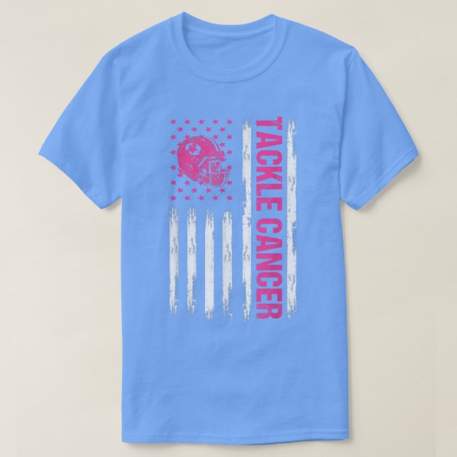 T-shirt Lutter contre le cancer Drapeau américain Baseball (Design devant)