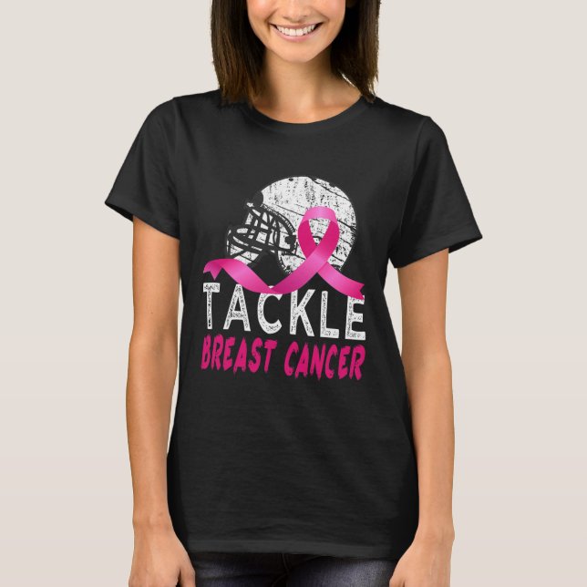 T-shirt Lutter contre le cancer du sein Survivant Football (Devant)