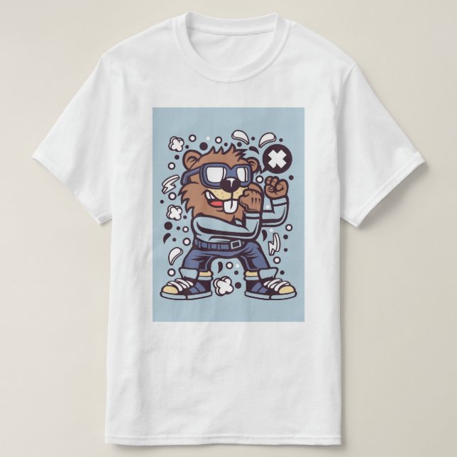 T-shirt Lutter contre le castor (Design devant)