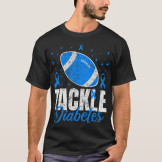 T-shirt Lutter contre le diabète Football bleu Type 1 T1D